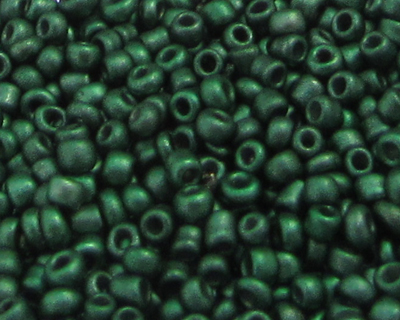 (image for) 11/0 Green Metallic Glass Seed Beads, 1oz. bag