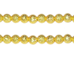 (image for) 6mm Gold Round Stardust Brass Bead, approx. 35 beads