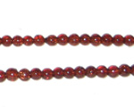 (image for) 4mm Dark Brown Crackle Glass Bead, approx. 105 beads