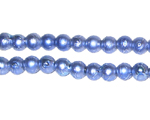 6mm Drizzled Lilac Glass Bead, approx. 43 beads